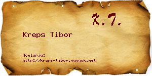 Kreps Tibor névjegykártya